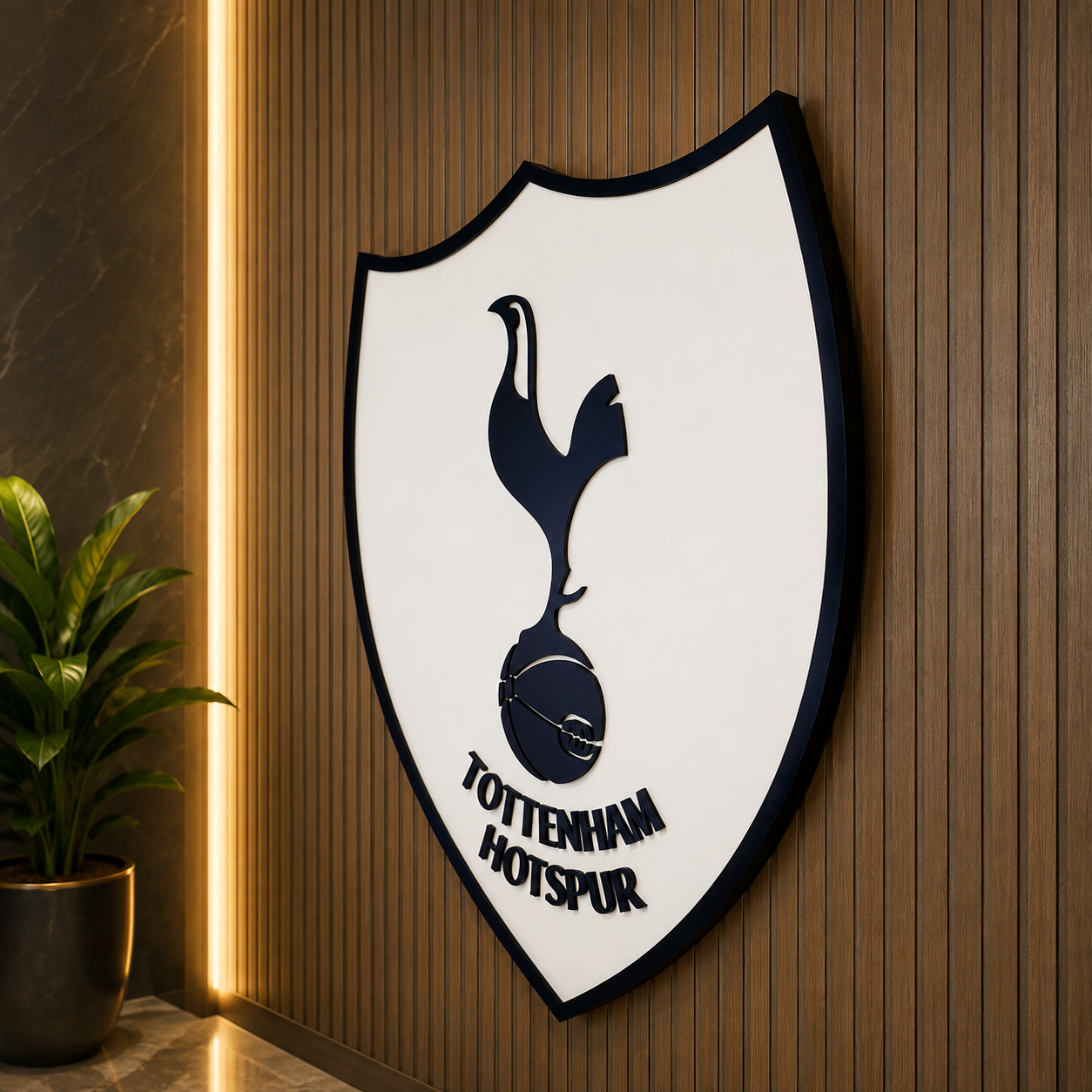 Tottenham Hotspur FC 3D Wood Sign | Medallion Man Cave Games Room Decoration