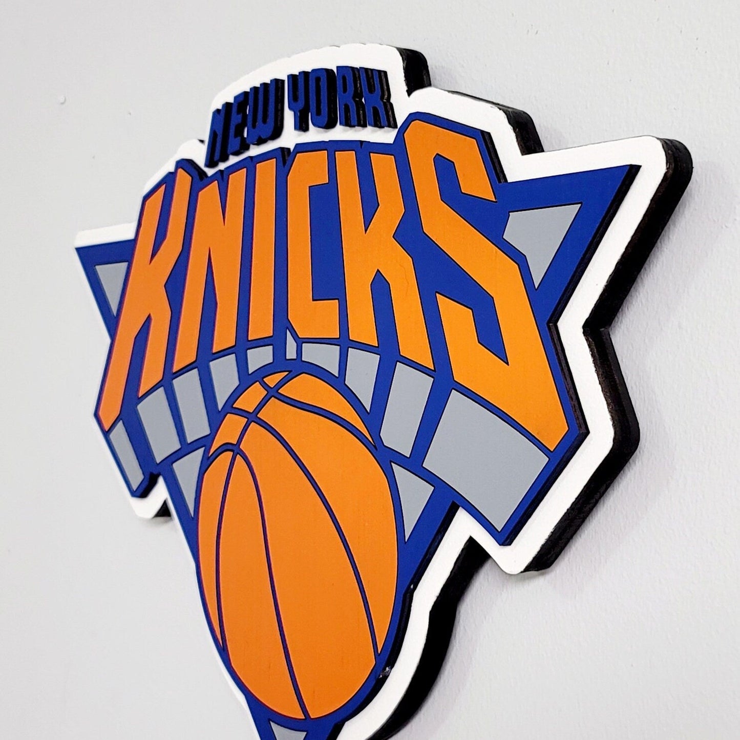New York Knicks 3D Wood Sign | Man Cave Games Room Decoration