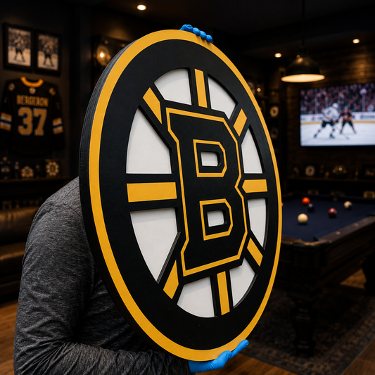 Boston Bruins 3D Wood Sign | Hockey Wall Decor, Man Cave & Fan Gift
