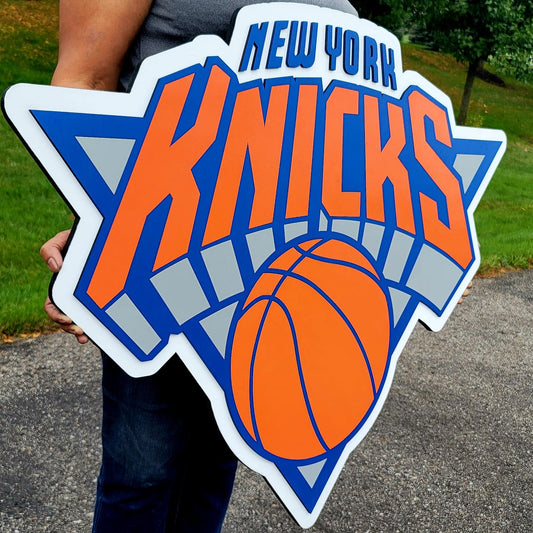 New York Knicks 3D Wood Sign | Man Cave Games Room Decoration
