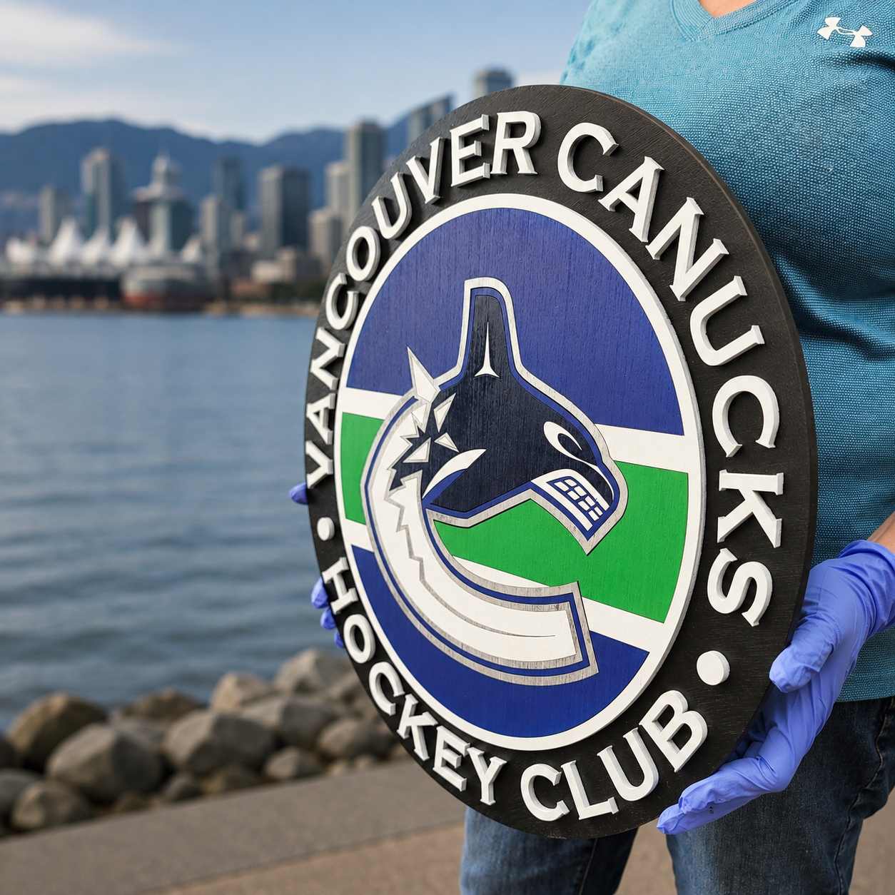 Vancouver Canucks 3D Wooden Sign | Hockey Wall Decor, Man Cave & Canucks Fan Gift