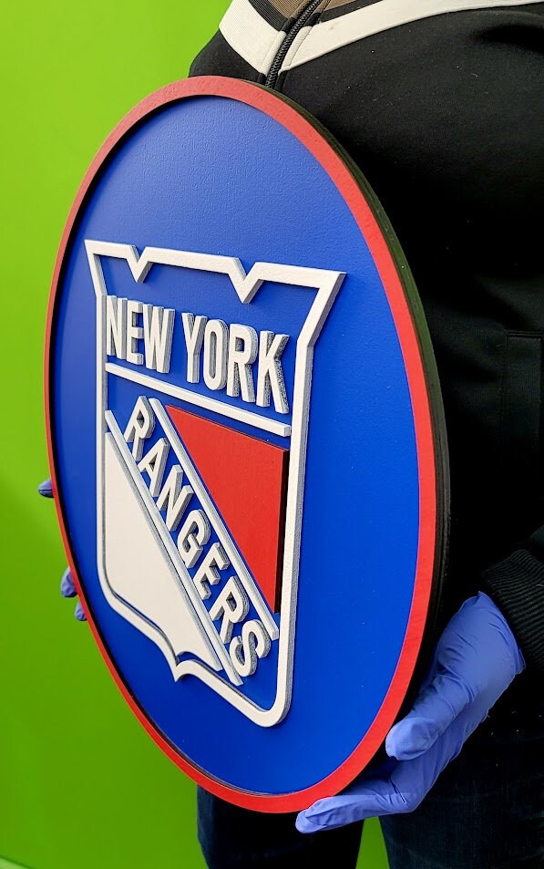 New York Rangers 3D Sports Logo Sign | NHL Hockey Wall Decor