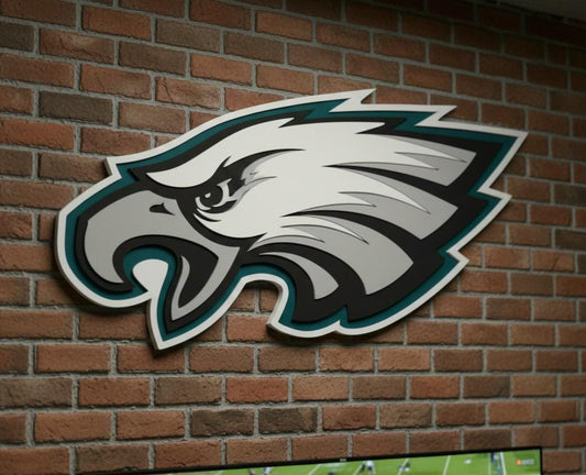 Philadelphia Eagles 3D Wood Sign – Multi-Layer Football Games Room Wall Decor