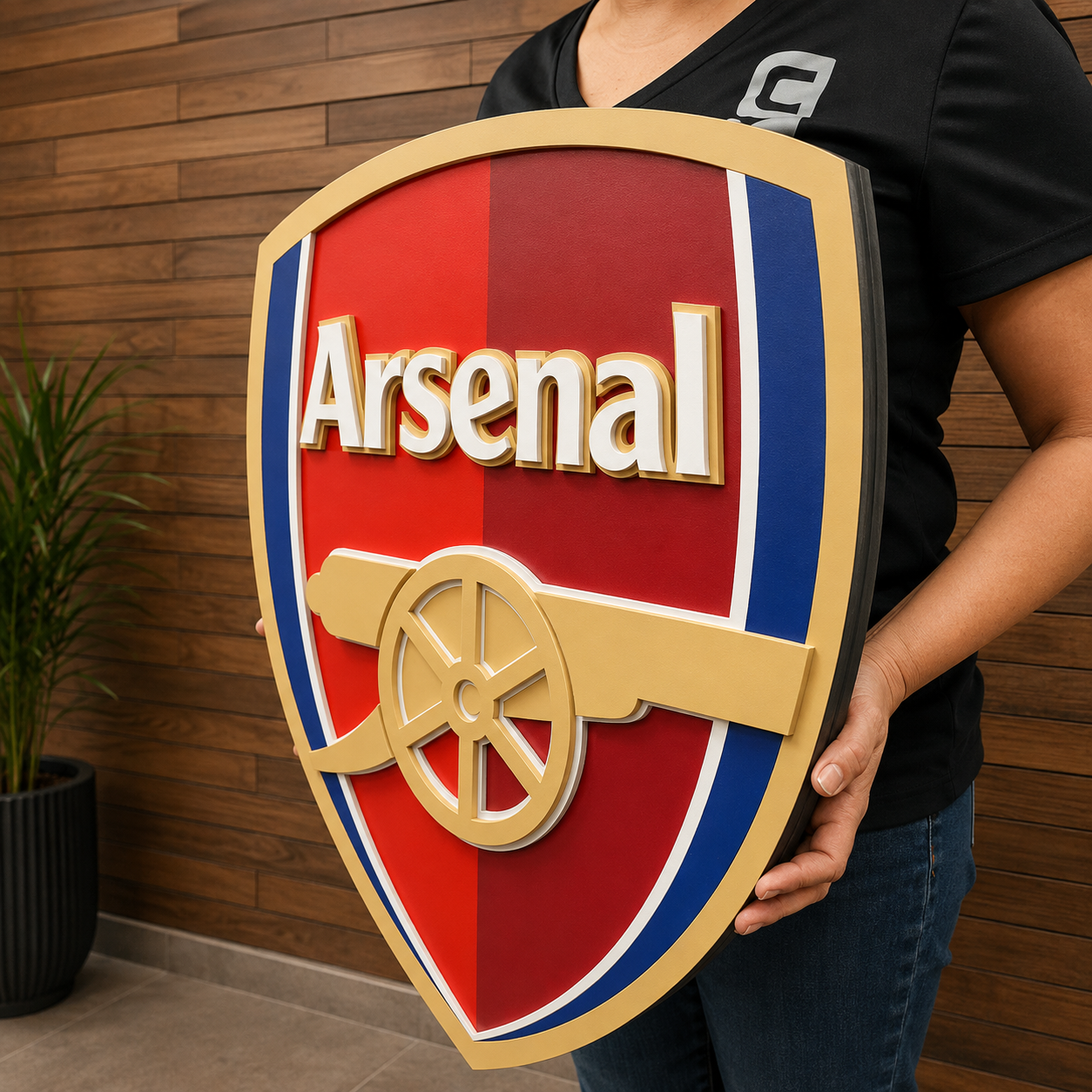 Arsenal FC 3D Wooden Sign | Football Wall Decor, Man Cave & Gunners Fan Gift