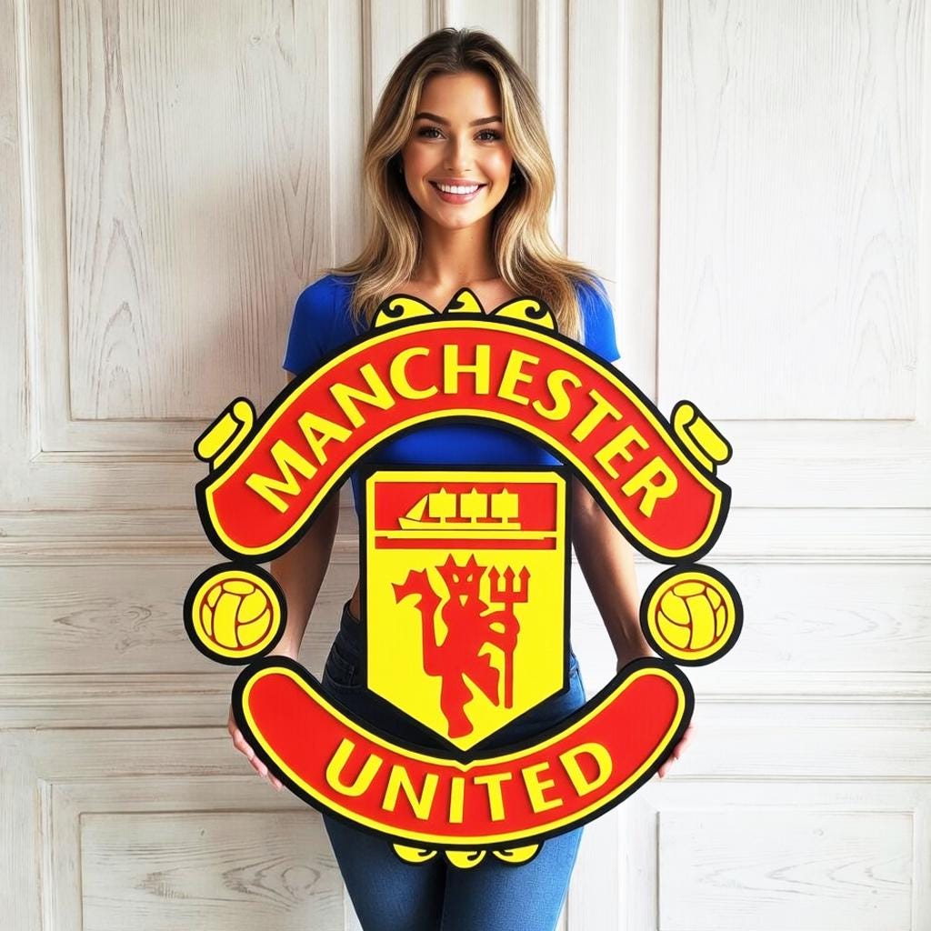 Manchester United 3D Wooden Sign – Football History Made for Your Wall