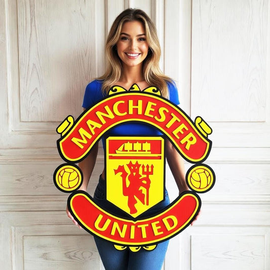 Manchester United 3D Wooden Sign – Football History Made for Your Wall