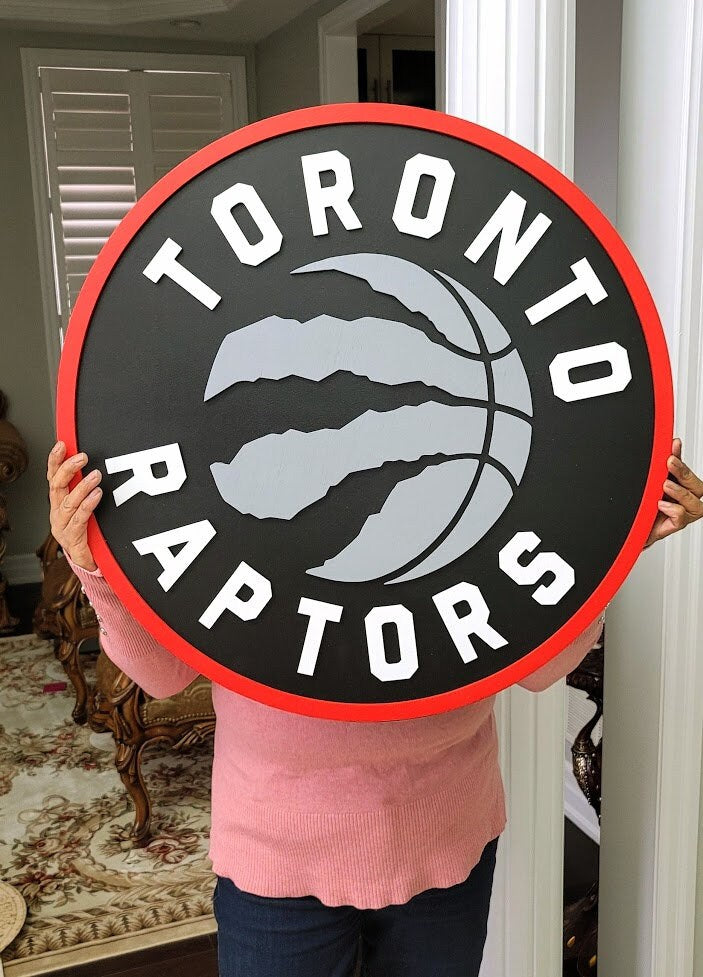 Toronto Raptors 3D Wooden Sign | Basketball Medallion Wall Art
