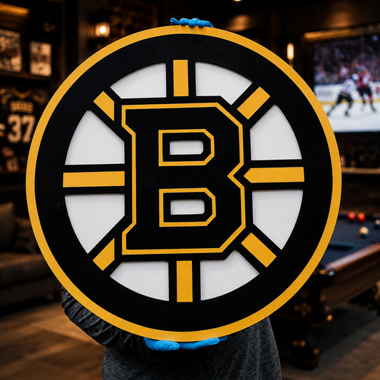 Boston Bruins 3D Wood Sign | Hockey Wall Decor, Man Cave & Fan Gift