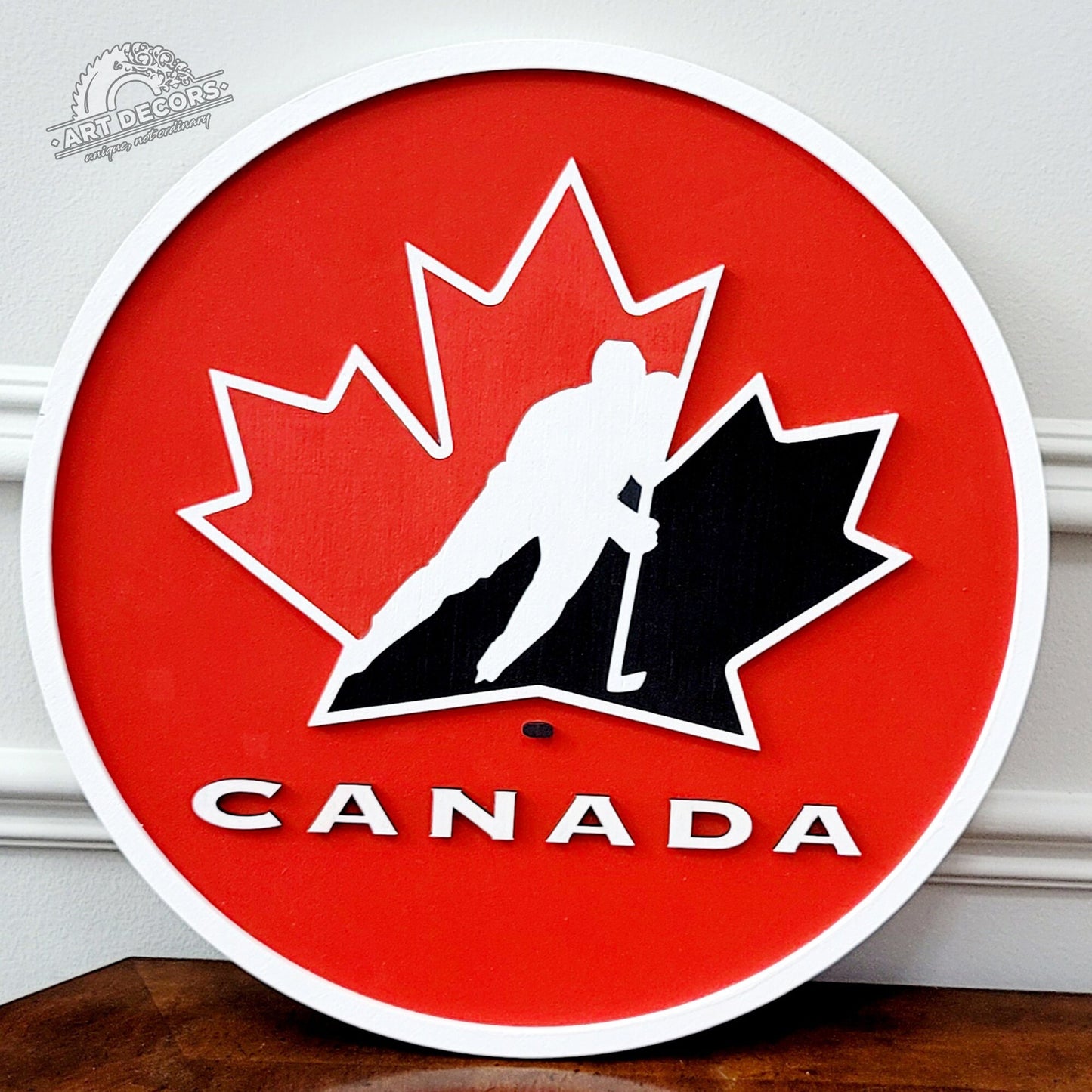 Hockey Canada 3D Wooden Sign – Canadian Hockey Pride, Made in Canada