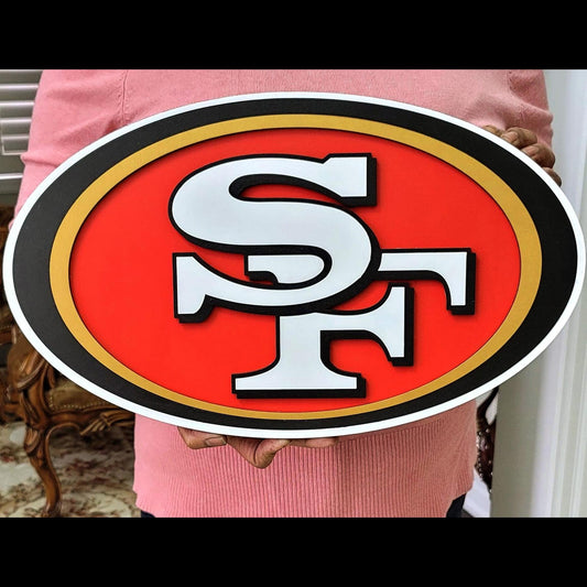 San Francisco 49ers 3D Wooden Sign | Football Man Cave & Game Room Wall Decor