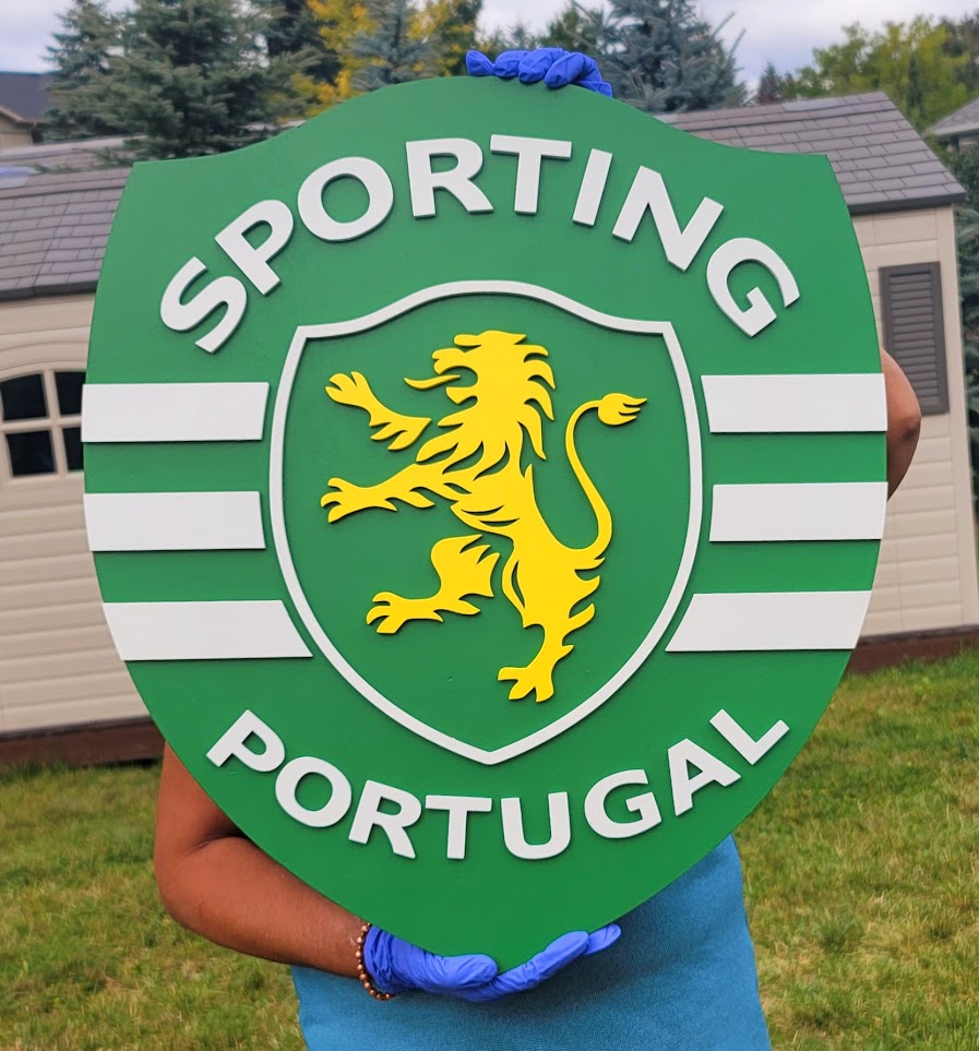 Sporting SCP Portugal 3D Wooden Logo Sign | Football Man Cave & Game Room Wall Decor