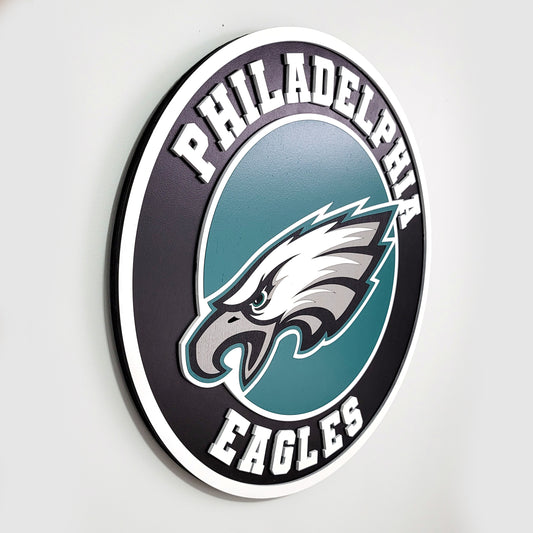 Philadelphia Eagles 3D Wood Sign | Football Man Cave Decor, Game Room Wall Art & Fan Gift
