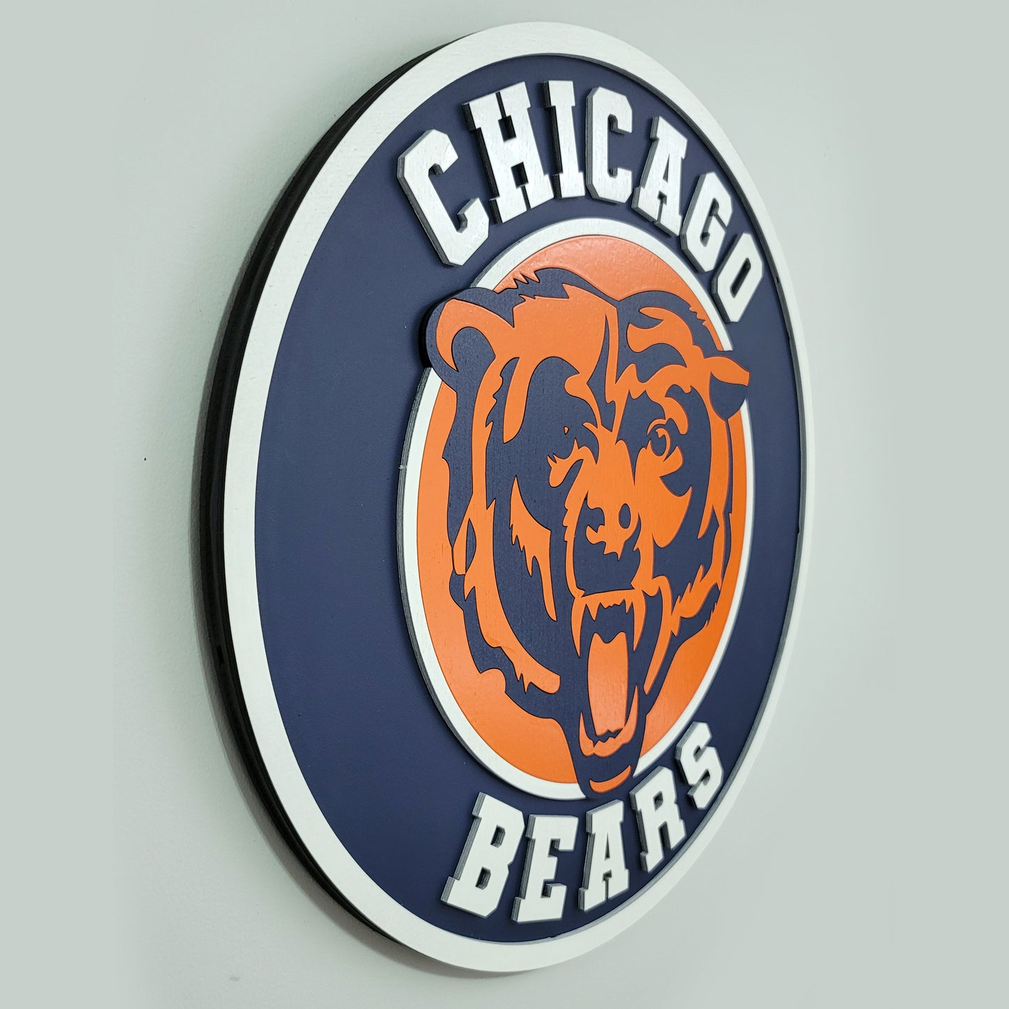 Letrero 3D con el logotipo de los Chicago Bears: regalo de decoración para cueva de hombre de aficionado a los deportes