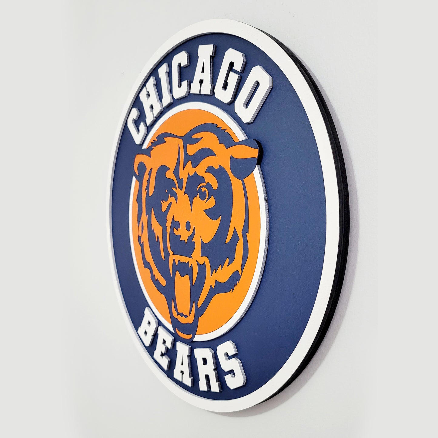 Letrero 3D con el logotipo de los Chicago Bears: regalo de decoración para cueva de hombre de aficionado a los deportes