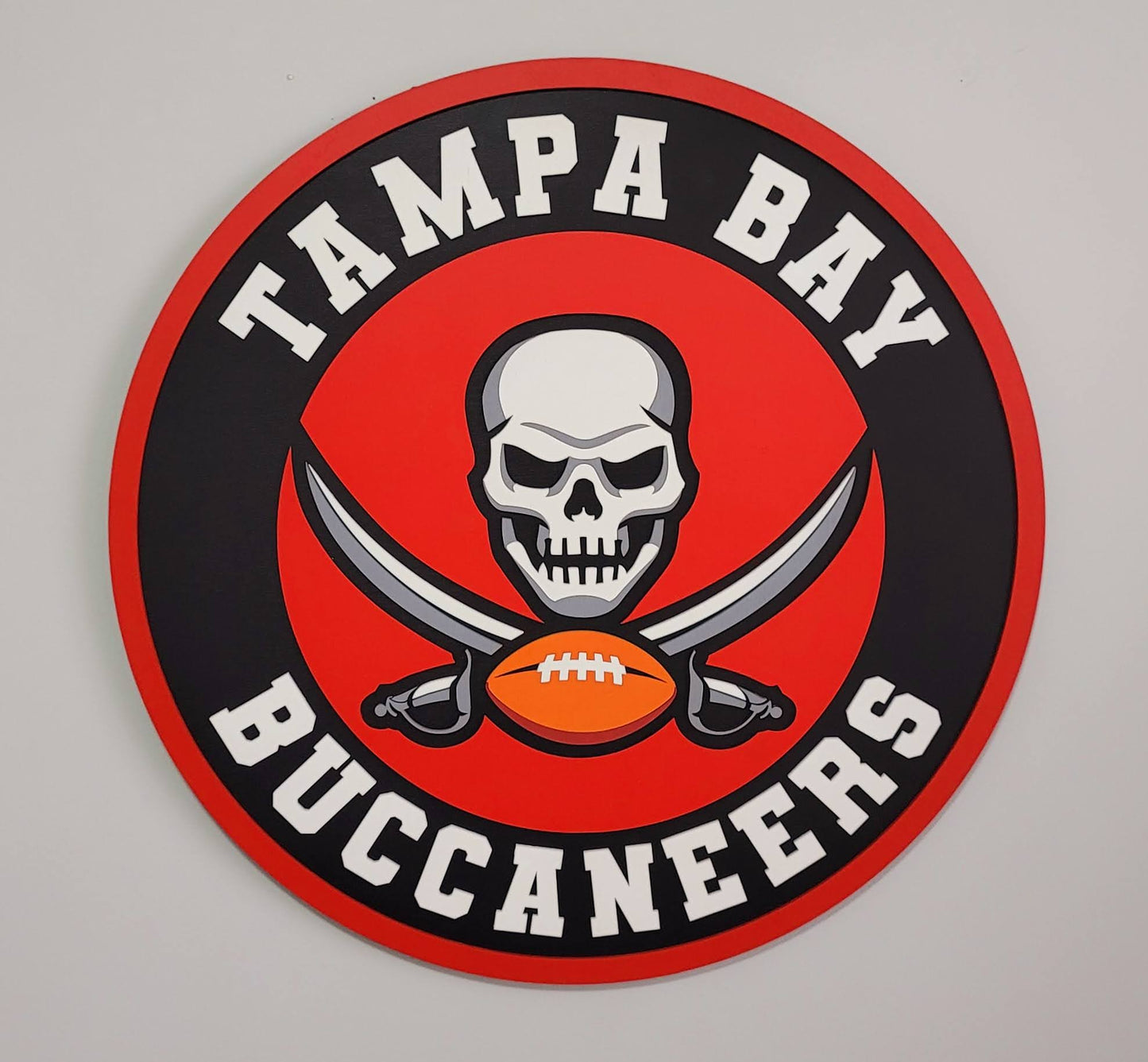 Tampa Bay Buccaneers 3D Wooden Logo Sign | NFL Football Wall Art | Man Cave, Game Room &amp; Fan Cave Decor