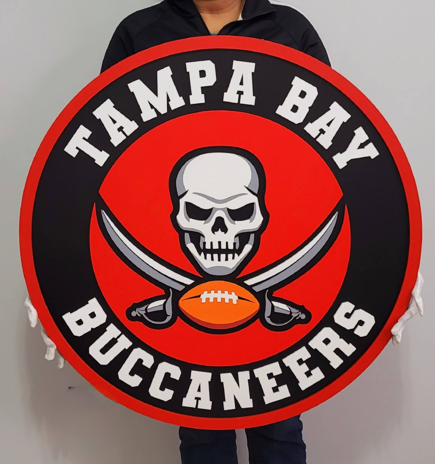 Tampa Bay Buccaneers 3D Wooden Logo Sign | NFL Football Wall Art | Man Cave, Game Room &amp; Fan Cave Decor