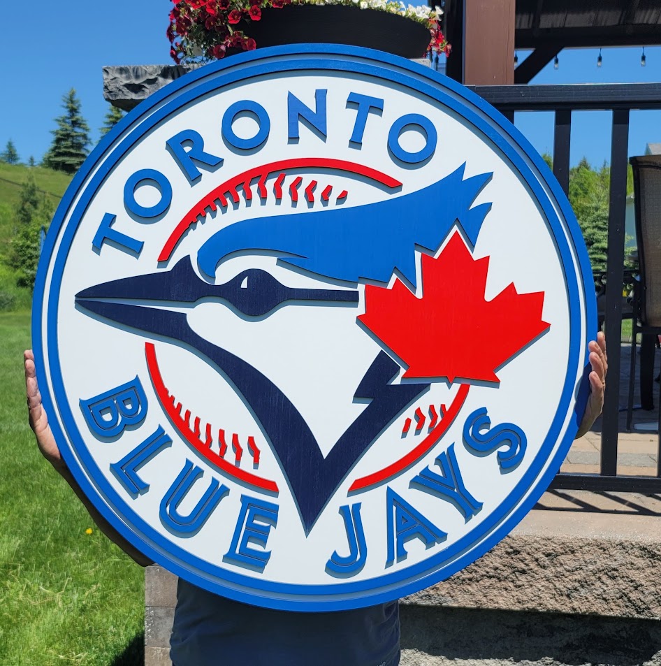Toronto Blue Jays 3D Wooden Sign – Canadian Baseball Pride for Your Wall