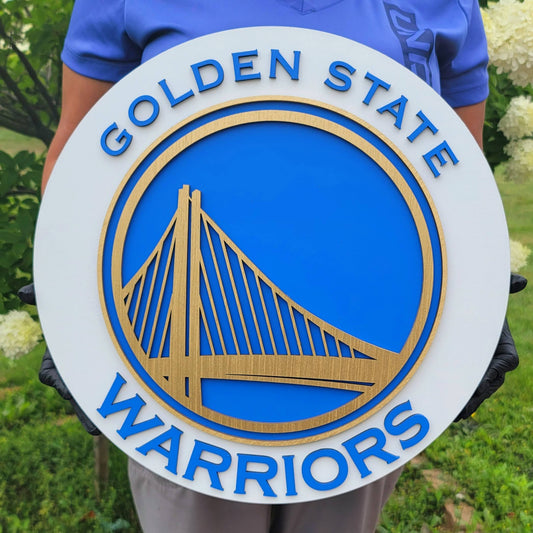 Golden State Warriors 3D  Sign | NBA Basketball Wall Decor