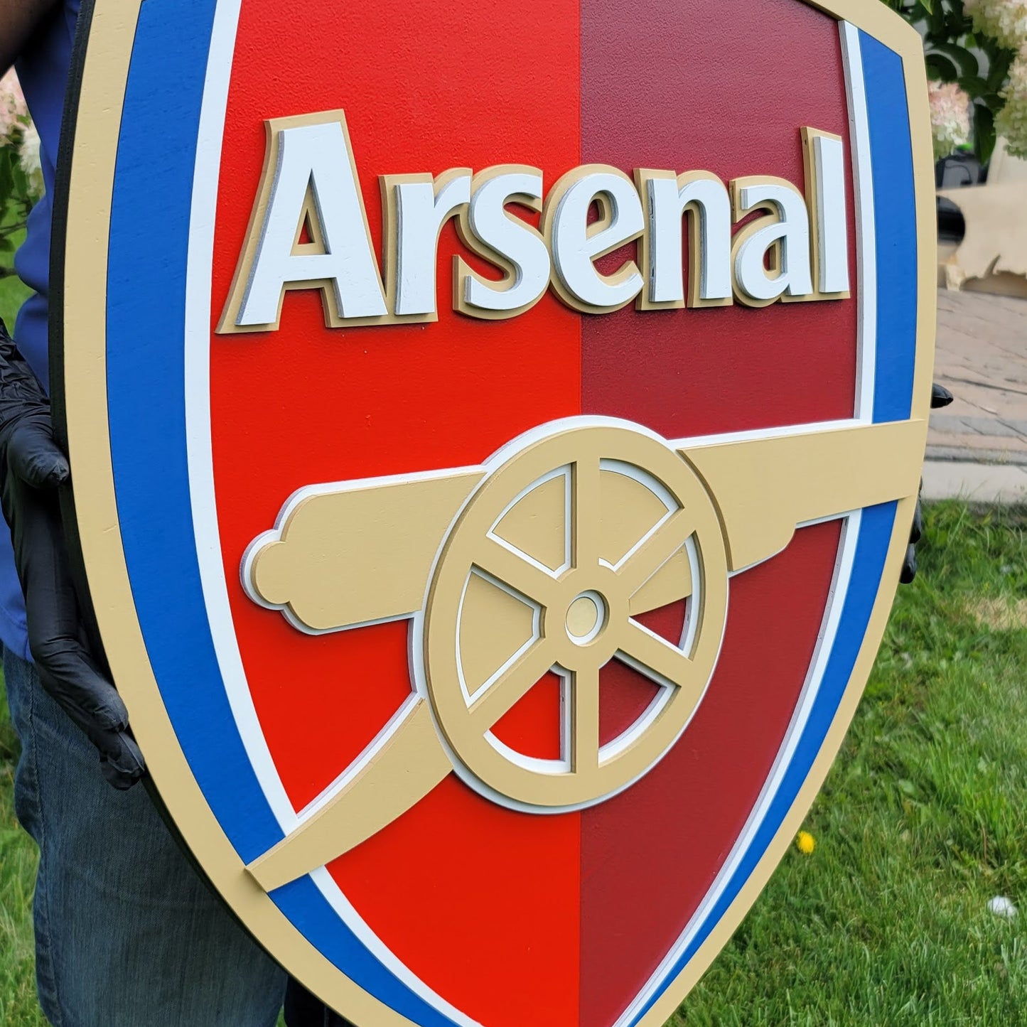 Arsenal FC 3D Wooden Sign | Football Wall Decor, Man Cave & Gunners Fan Gift