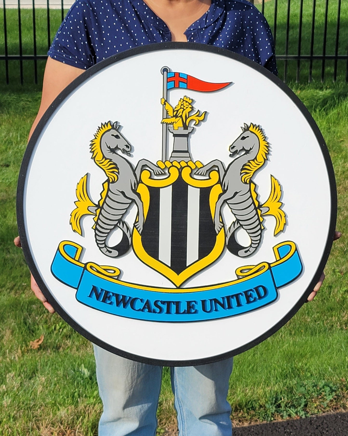 Newcastle United FC 3D Wooden Sign | Football Man Cave & Game Room Wall Decor