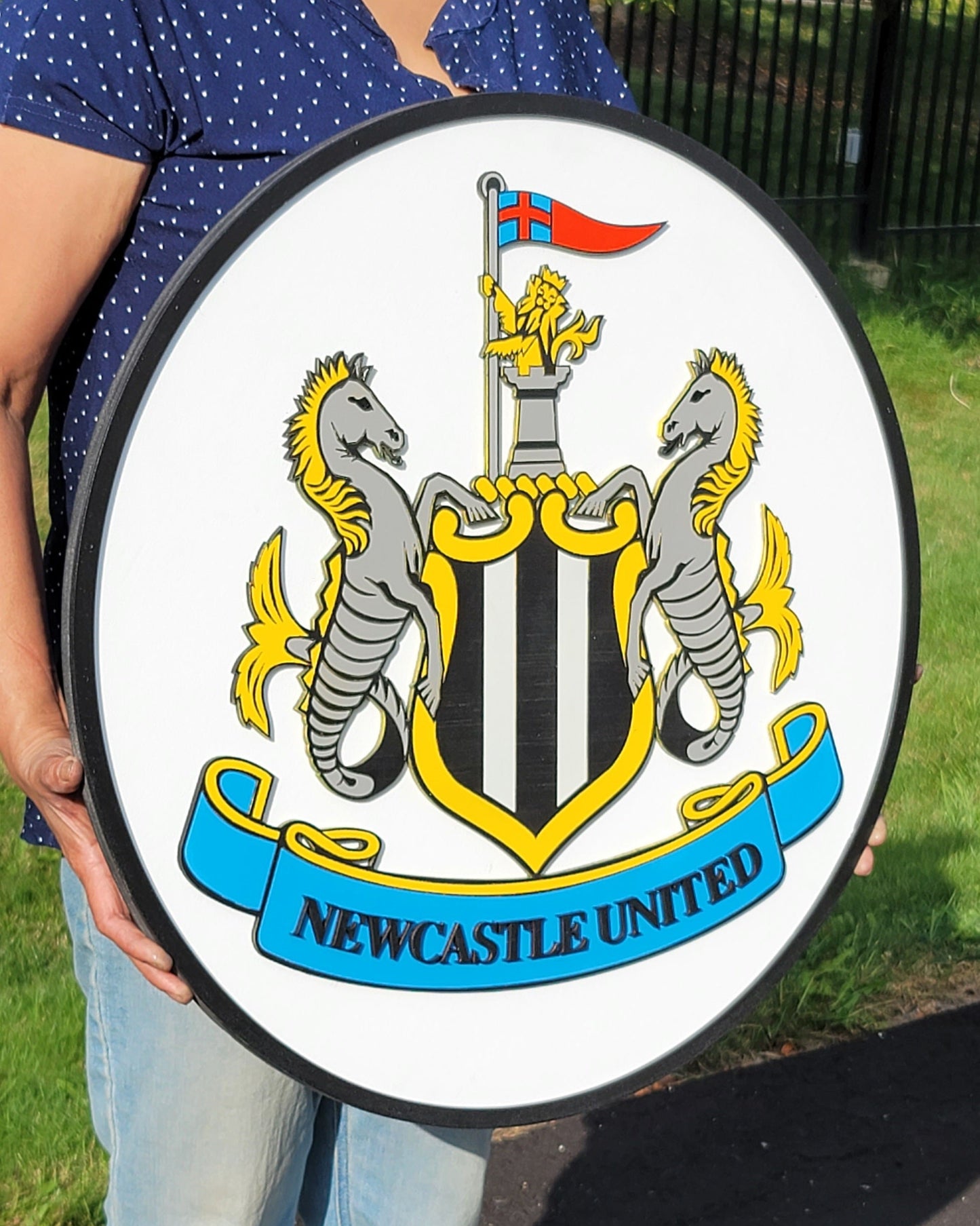 Newcastle United FC 3D Wooden Sign | Football Man Cave & Game Room Wall Decor
