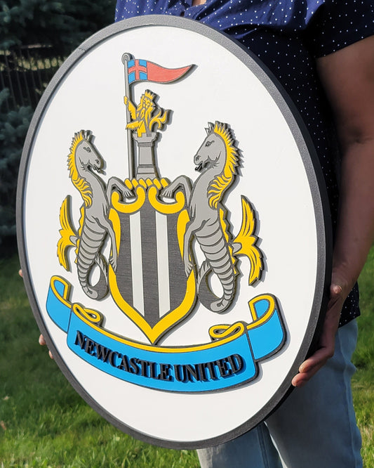 Newcastle United FC 3D Wooden Sign | Football Man Cave & Game Room Wall Decor