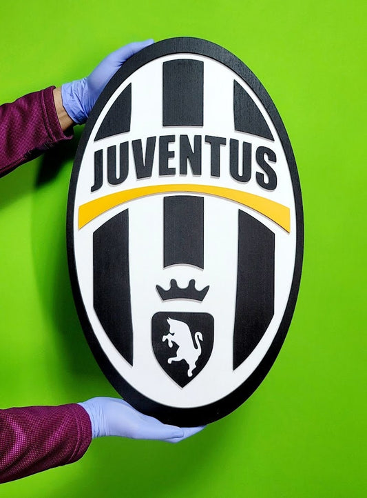 Juventus FC 3D Logo Sign | Man Cave gift, Games Room Football Soccer Decor