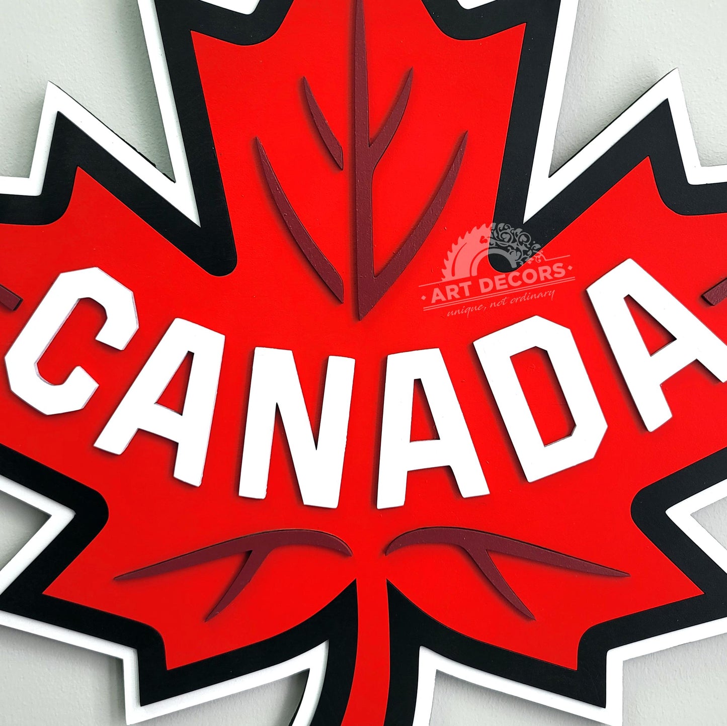 Team Canada 4 Nations Face-Off All-Star 3D Wood Logo | 2025 NHL Man Cave Decor