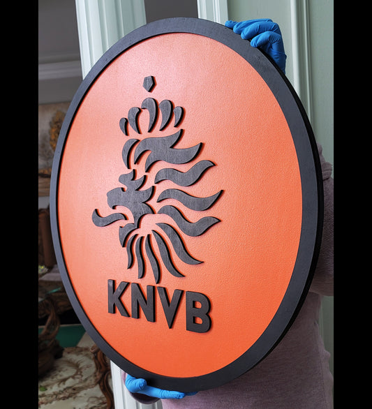 KNVB Netherlands 3D Wood Sign – Dutch Football Wall Decor