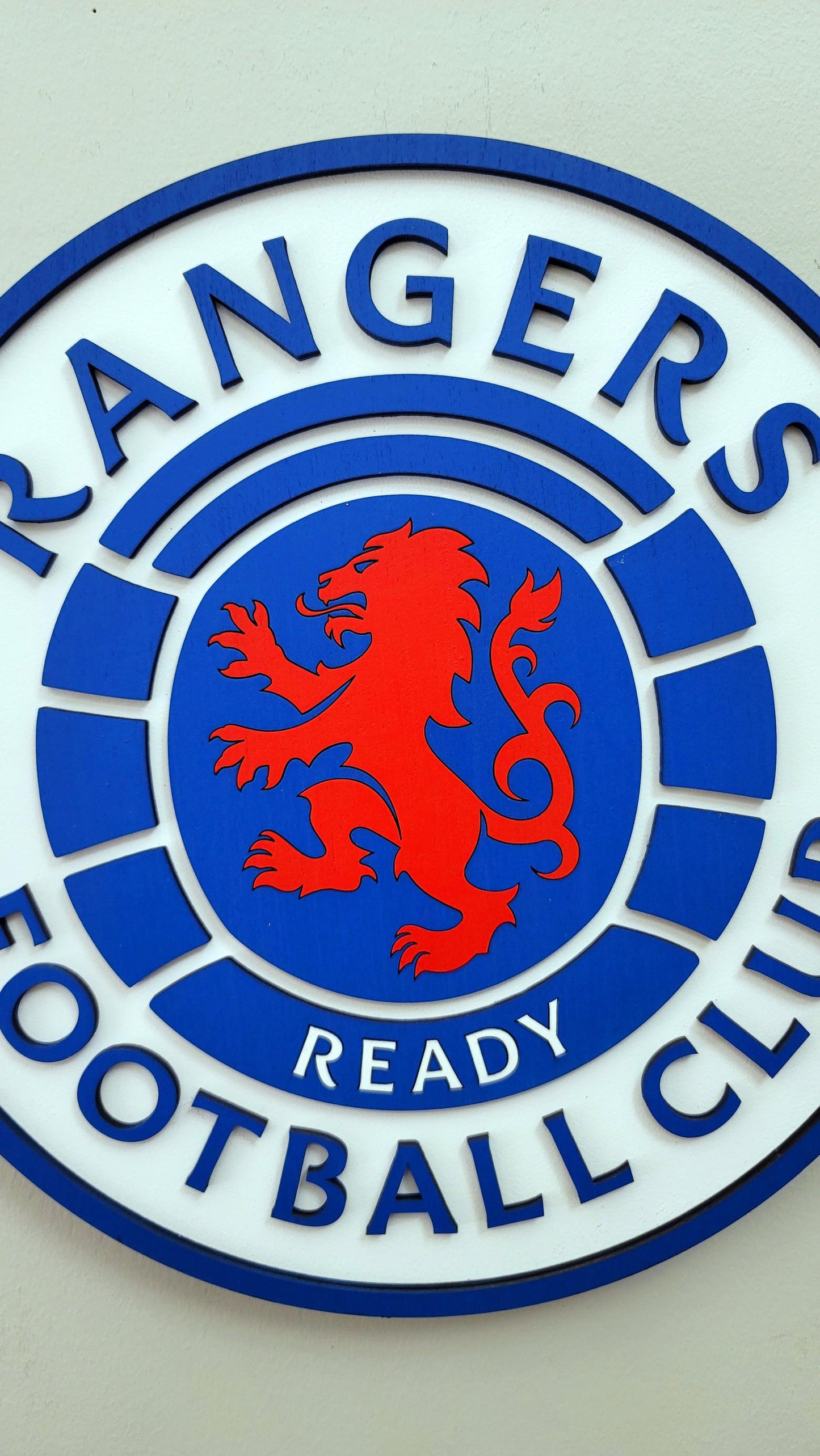 Rangers Football Club 3D Wooden Sign | Man Cave Games Room Decoration