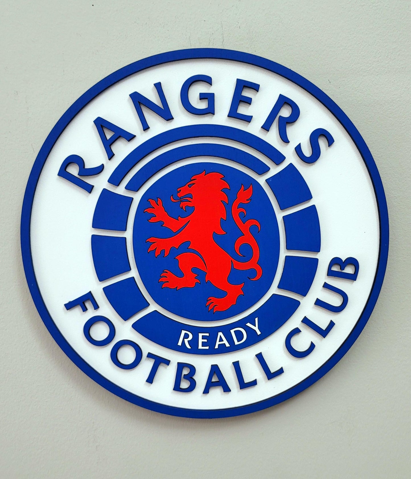 Rangers Football Club 3D Wooden Sign | Man Cave Games Room Decoration