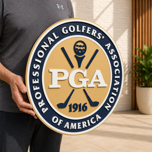 PGA Professional Golfers Association 3D Wooden Sign | Man Cave, Games Room Decor