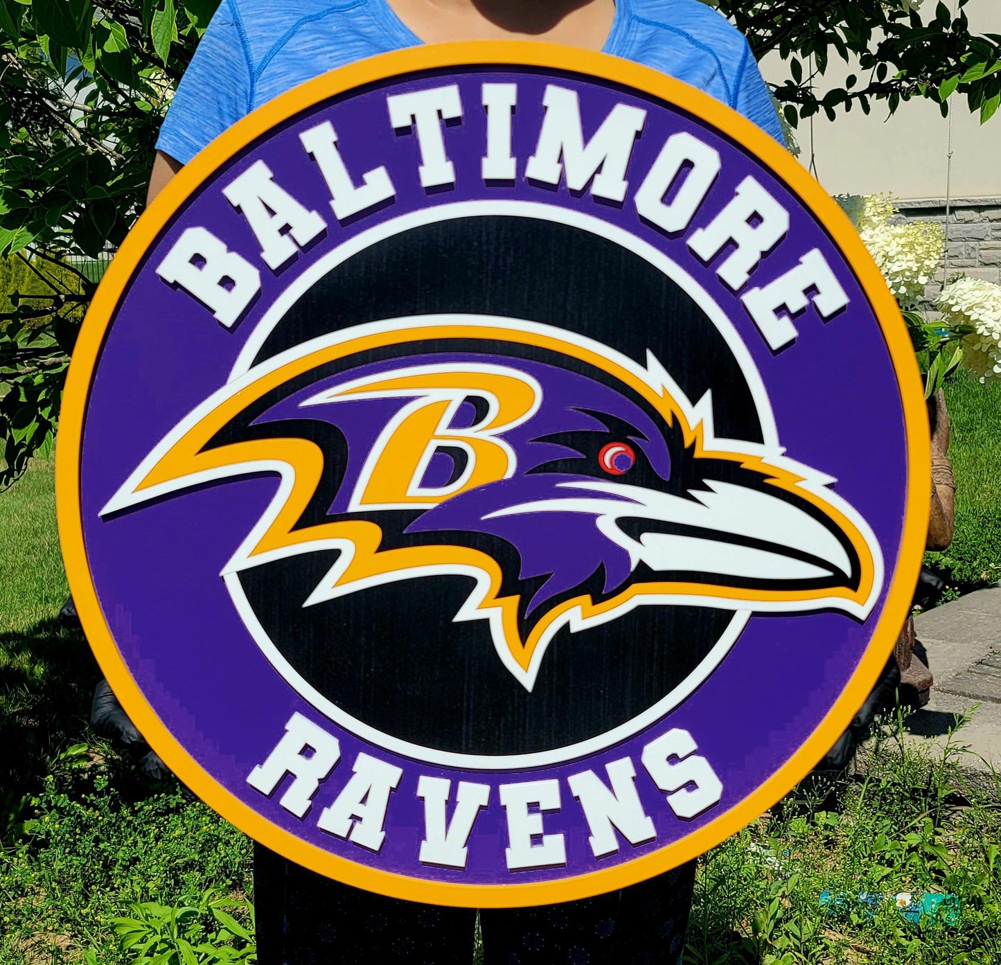 Baltimore Ravens 3D Logo Sign | Man Cave, Games Room Decoration