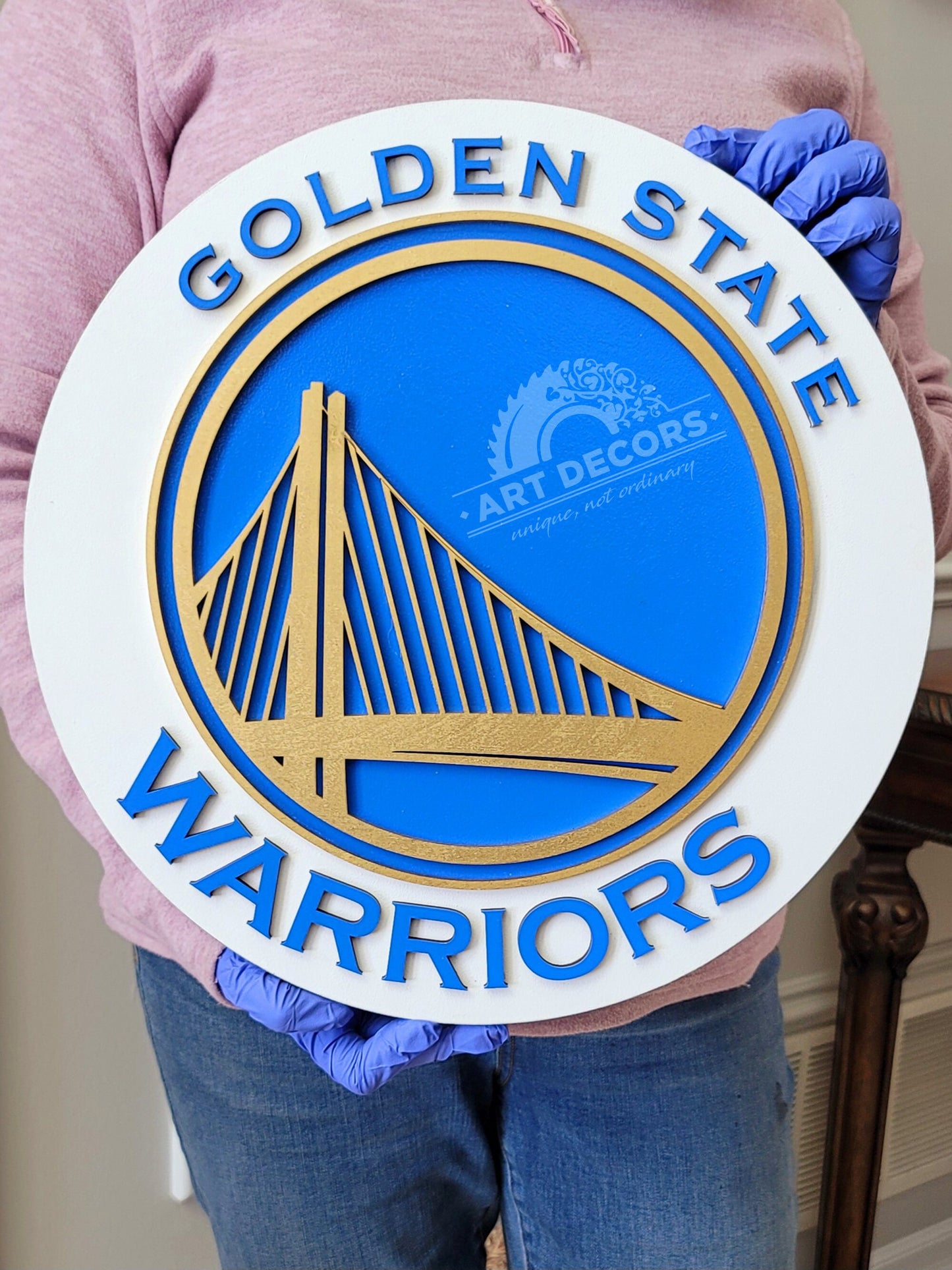 Golden State Warriors 3D  Sign | NBA Basketball Wall Decor