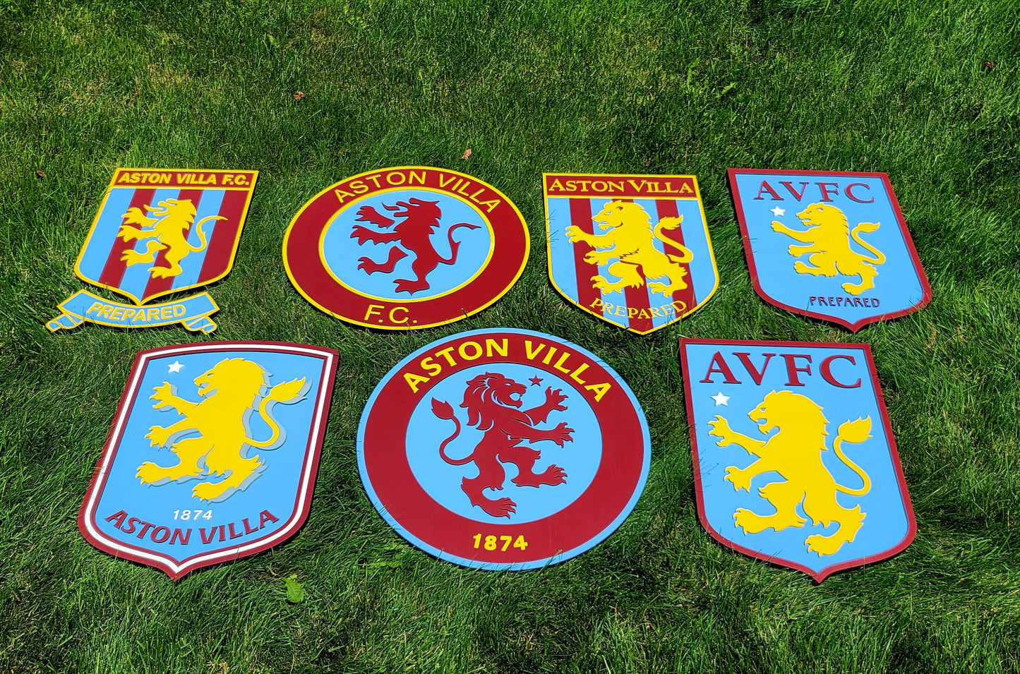 Aston Villa FC 3D Multi-Layer Wooden Logo Sign | Soccer Wall Decor | Man Cave, Game Room &amp; Football Fan Gift