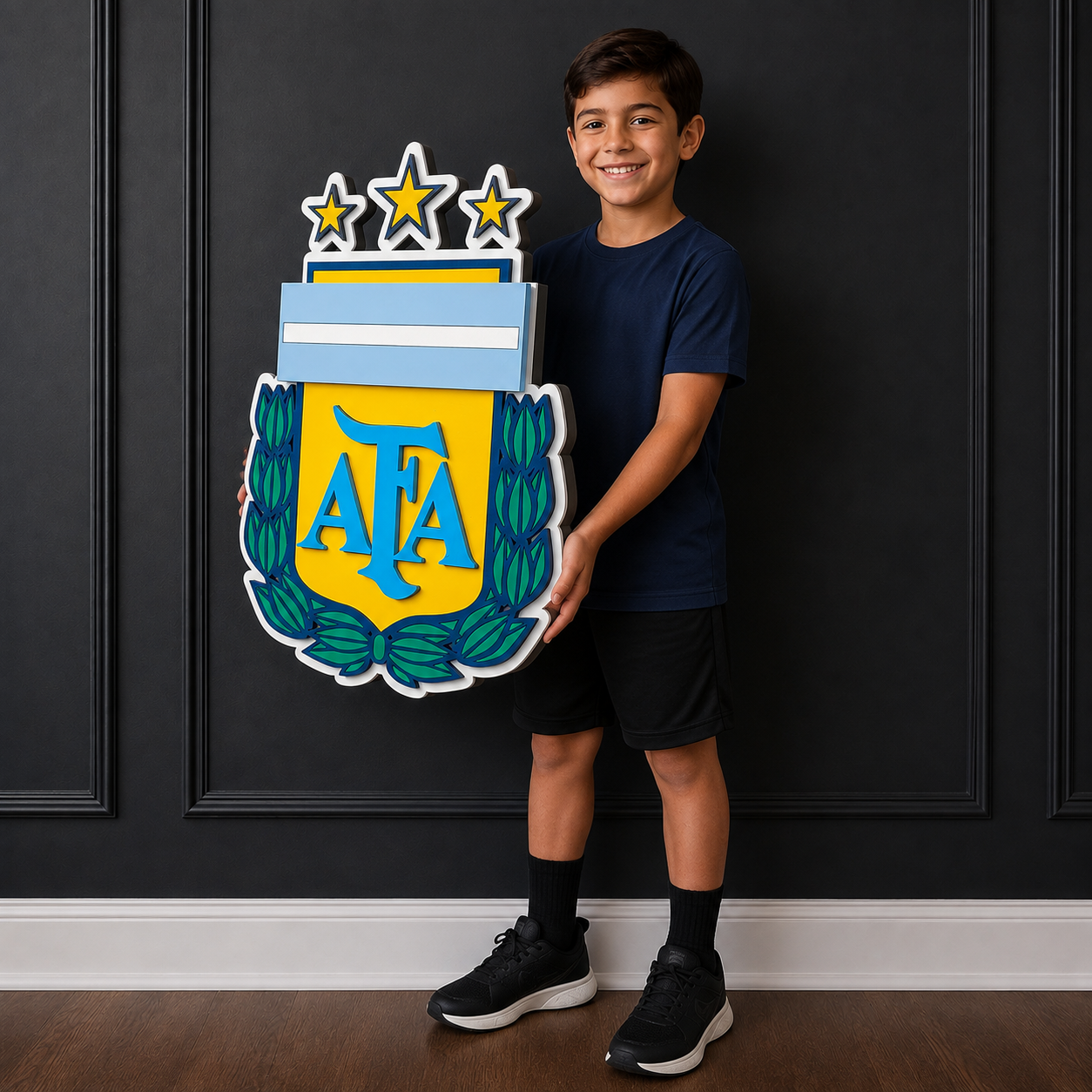 Argentina Football Team 3D Wood Sign | Argentina Soccer Wall Decor, Man Cave & Fan Gift