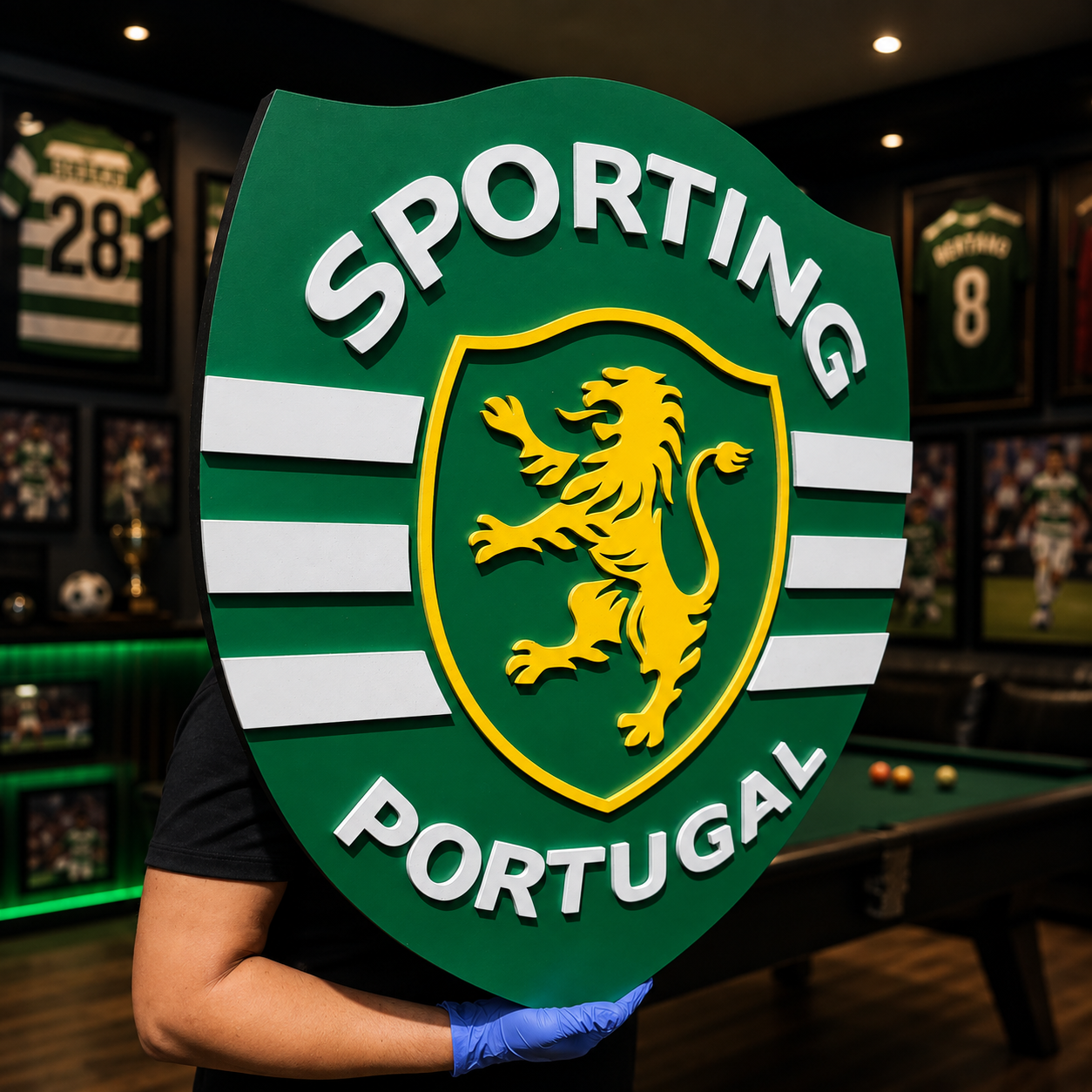Sporting SCP Portugal 3D Wooden Logo Sign | Football Man Cave & Game Room Wall Decor