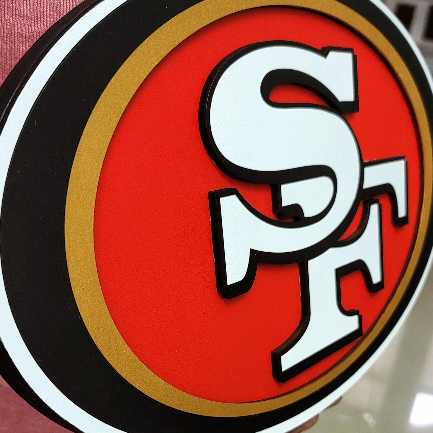 San Francisco 49ers 3D Wooden Sign | Football Man Cave & Game Room Wall Decor