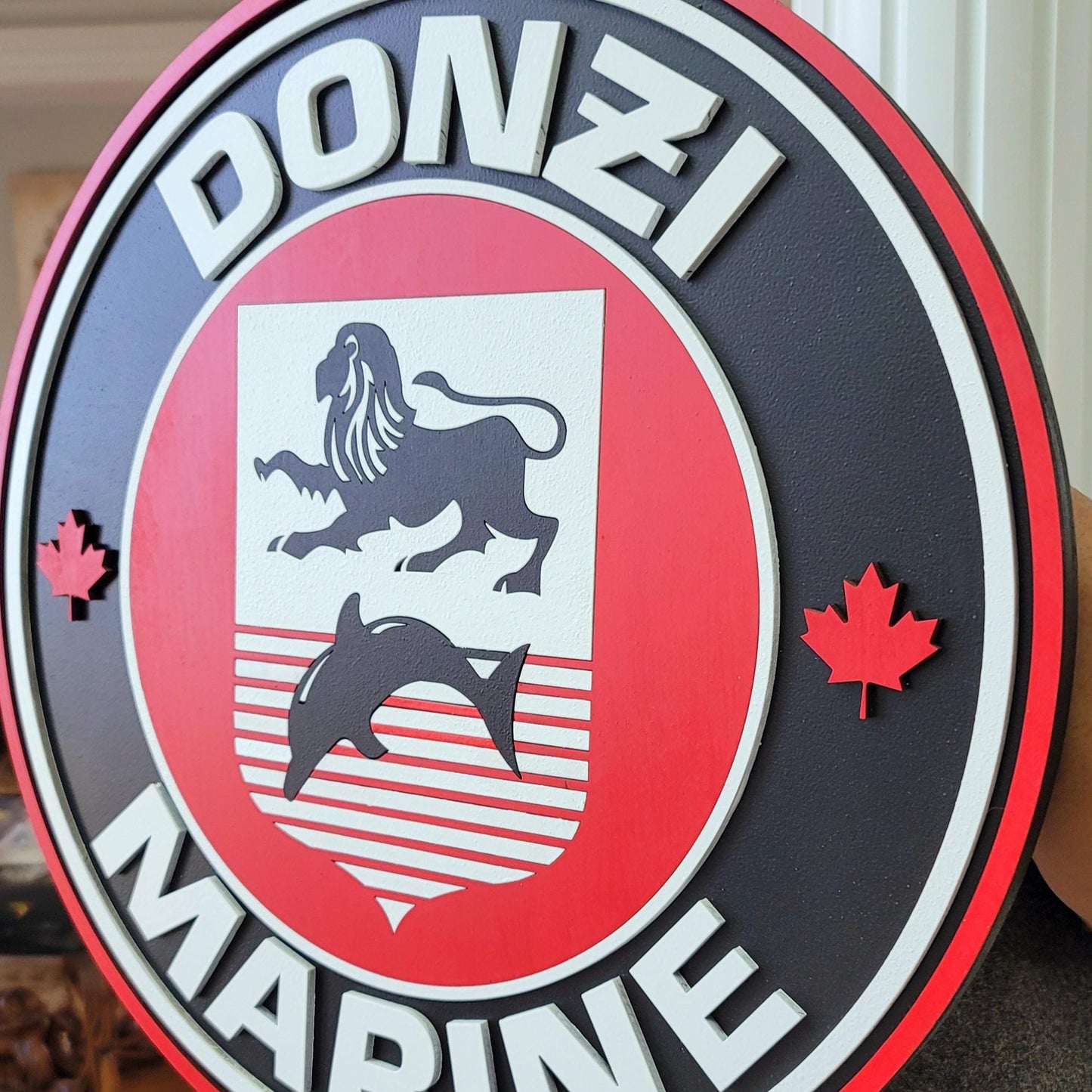 Donzi Marine Logo 3D Wooden Sign, Sports Fan Decor