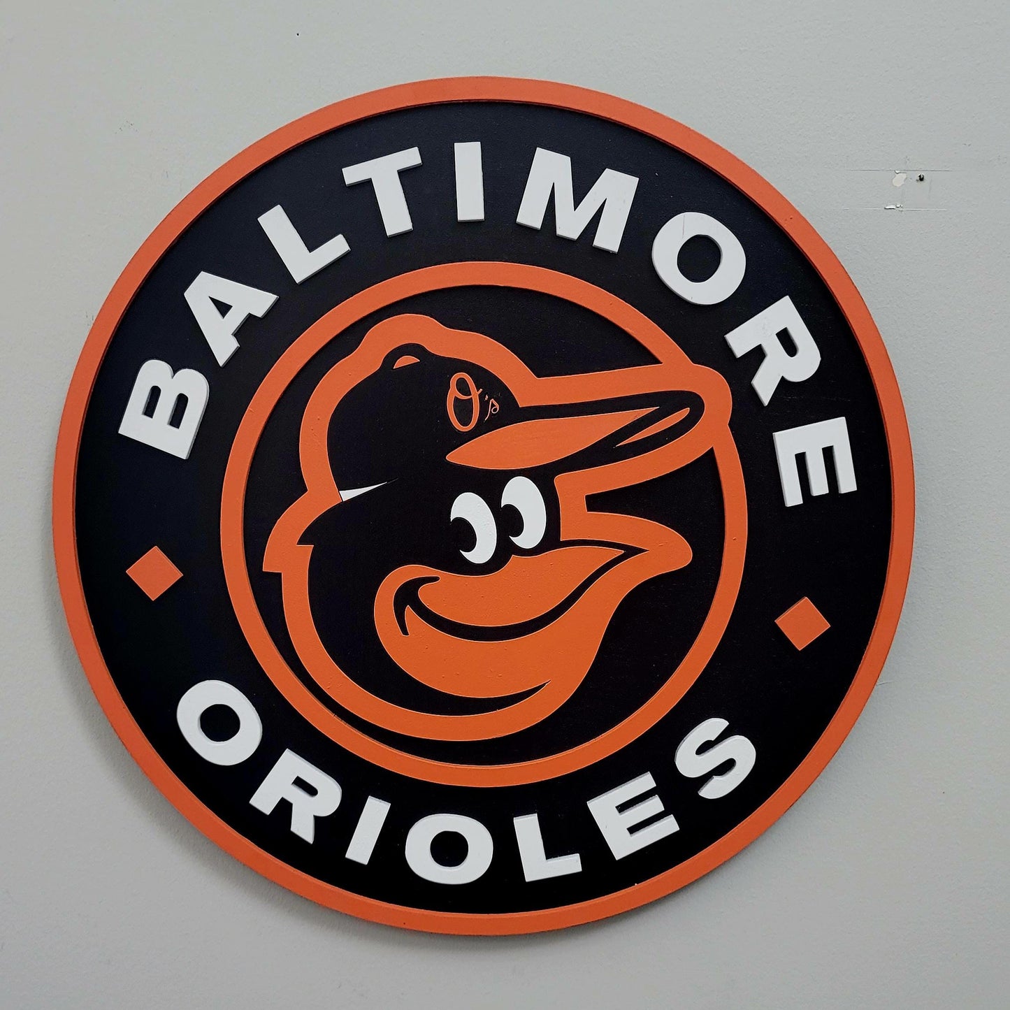 Baltimore Orioles 3D Wood Sign | Baseball Man Cave Wall Decor & Fan Gift