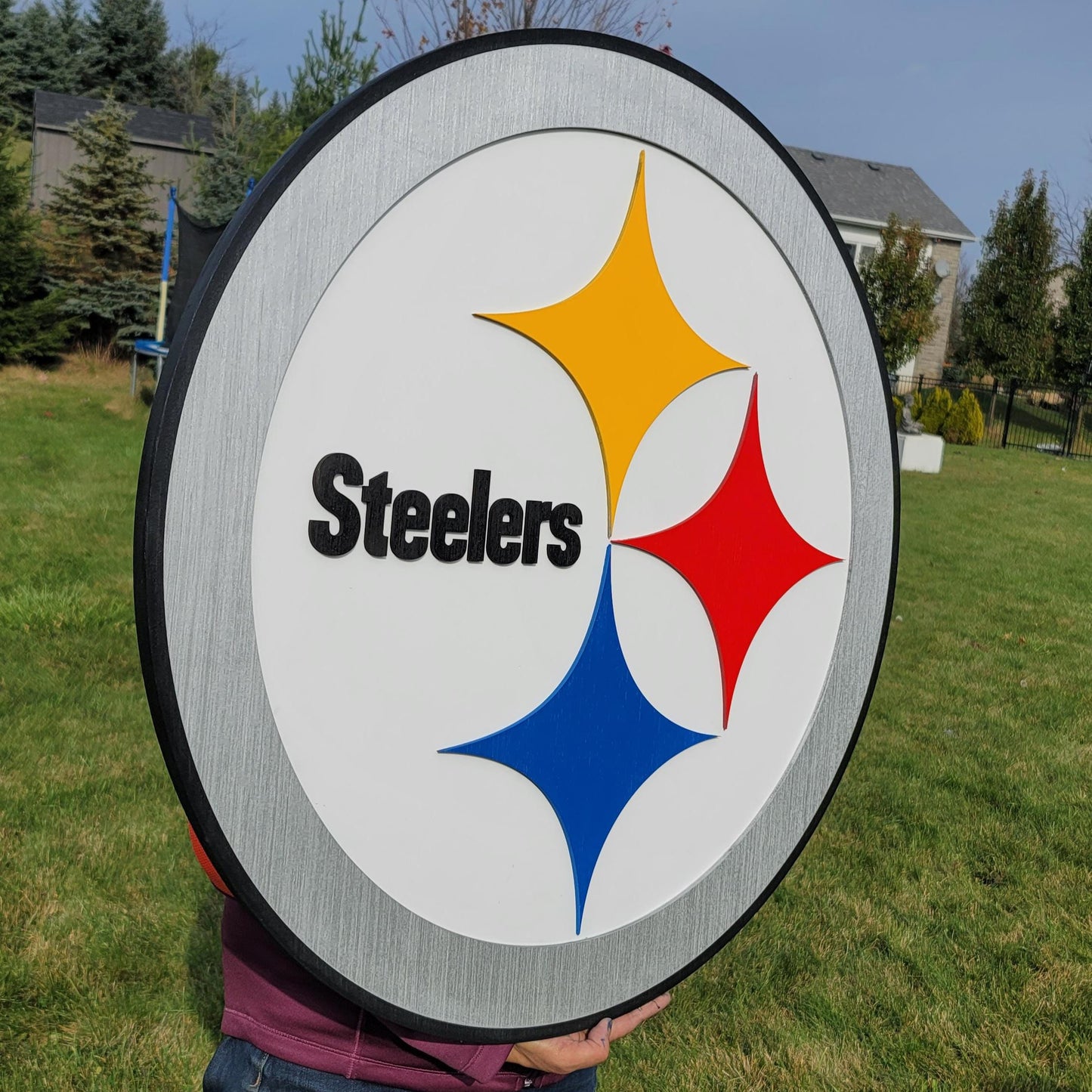 Pittsburgh Steelers 3D Wood Sign | Football Man Cave Decor, Wall Art & Fan Gift