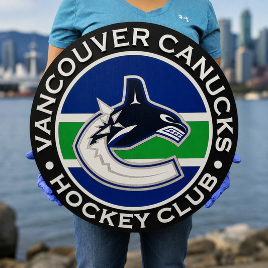 Vancouver Canucks 3D Wooden Sign | Hockey Wall Decor, Man Cave & Canucks Fan Gift