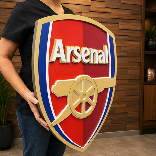 Arsenal FC 3D Wooden Sign | Football Wall Decor, Man Cave & Gunners Fan Gift