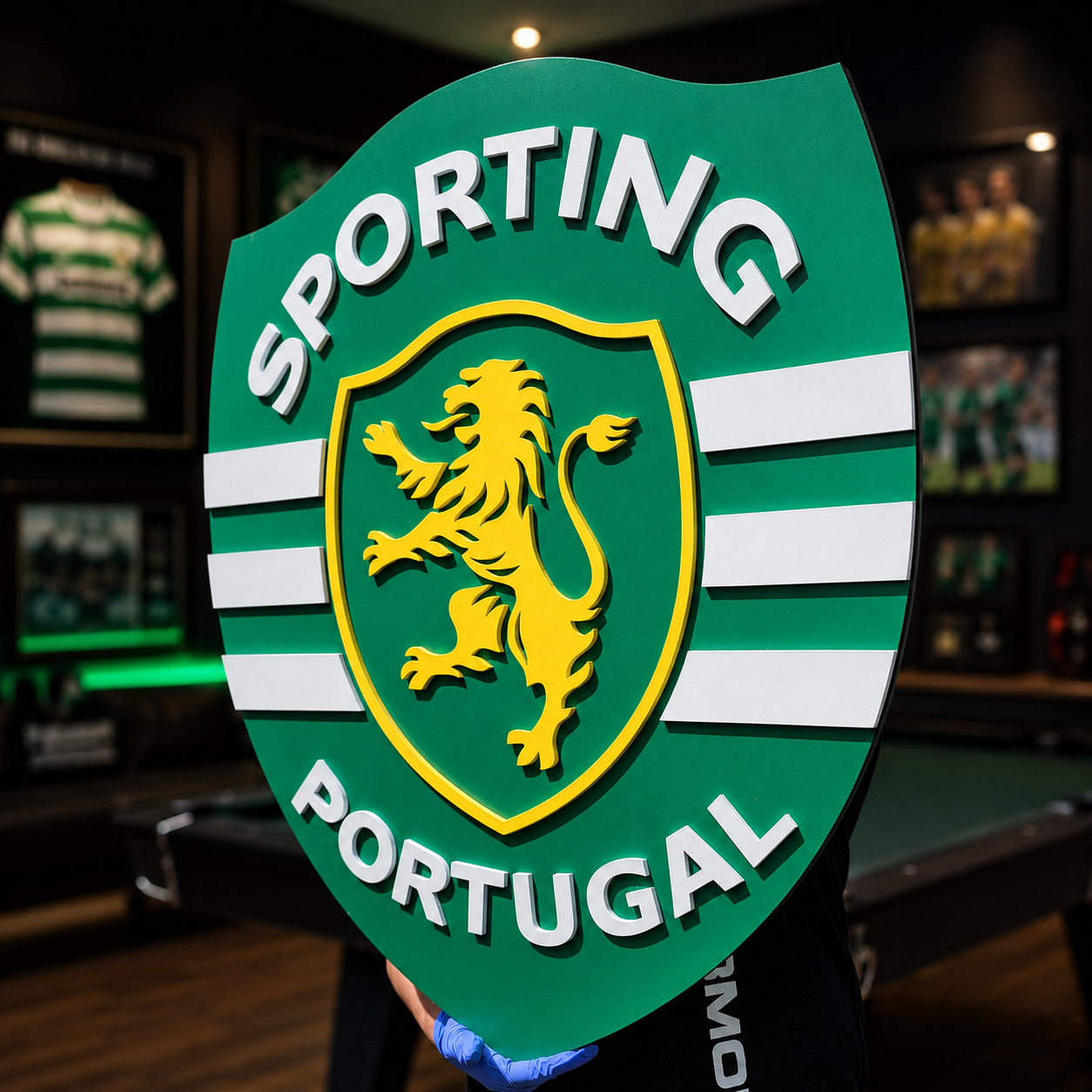 Sporting SCP Portugal 3D Wooden Logo Sign | Football Man Cave & Game Room Wall Decor