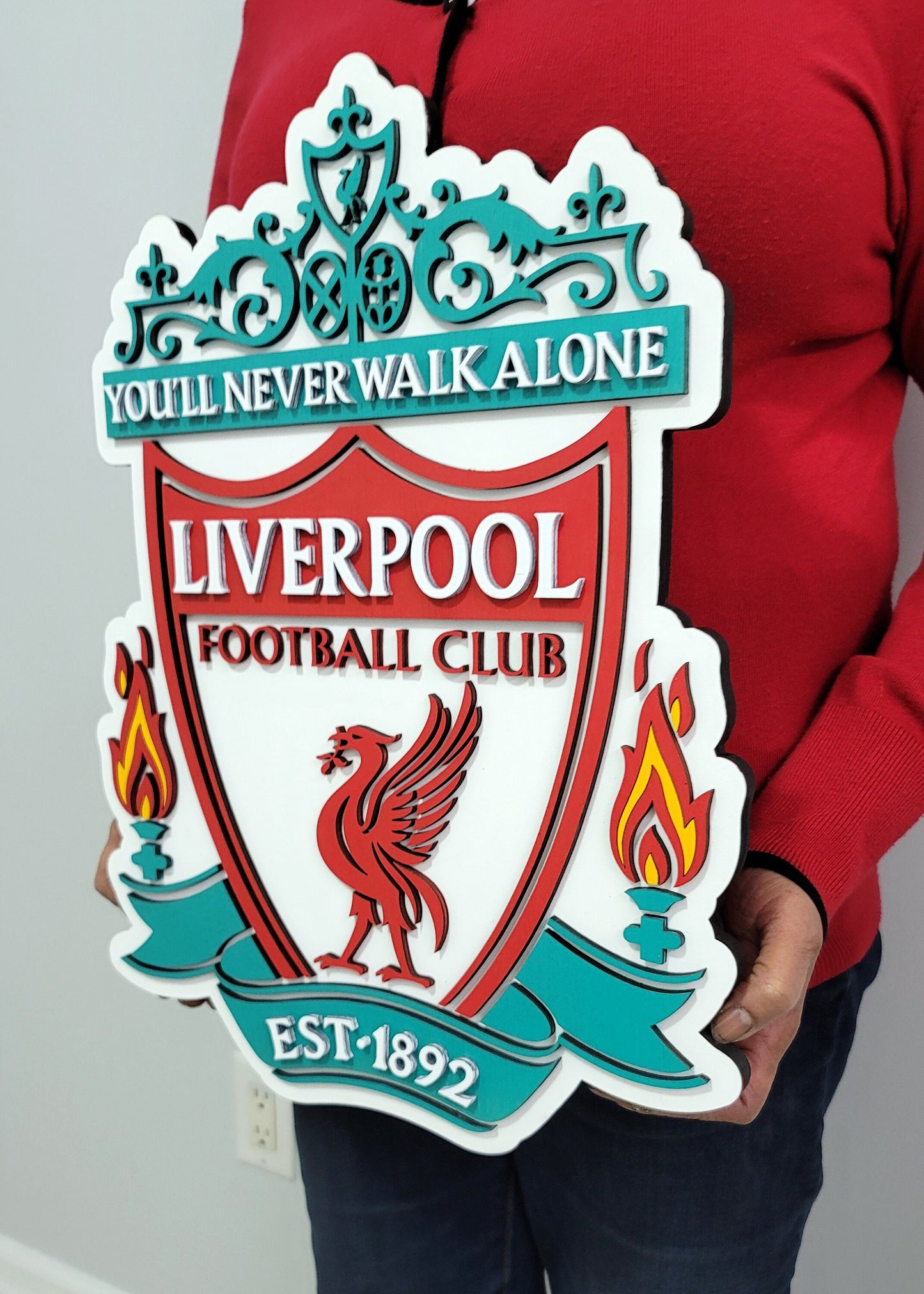 Liverpool FC 3D Wooden Sign – A Statement Piece for the Dedicated Football Fan