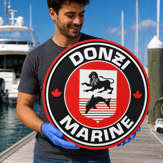 Donzi Marine 3D Wood Logo Sign | Performance Boat, Garage & Lake House Decor