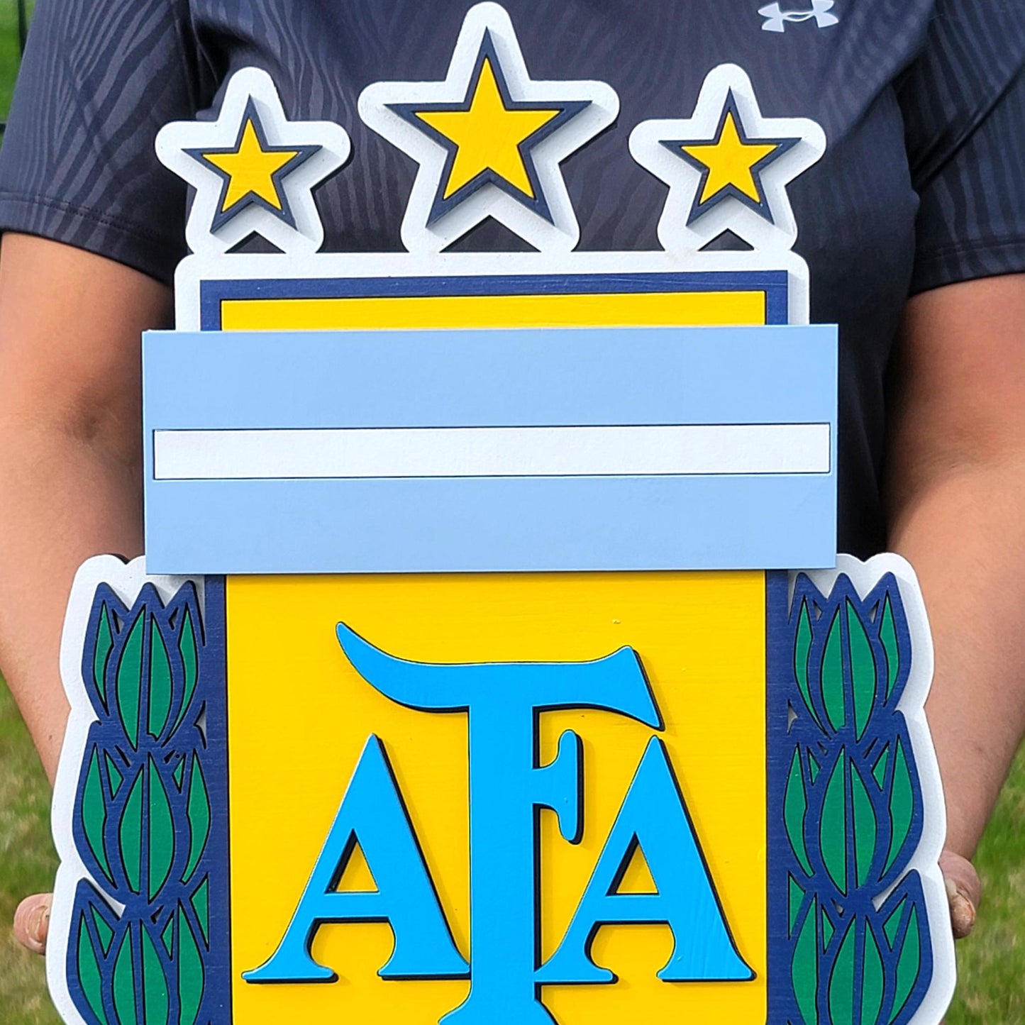 Argentina Football Team 3D Wood Sign | Argentina Soccer Wall Decor, Man Cave & Fan Gift