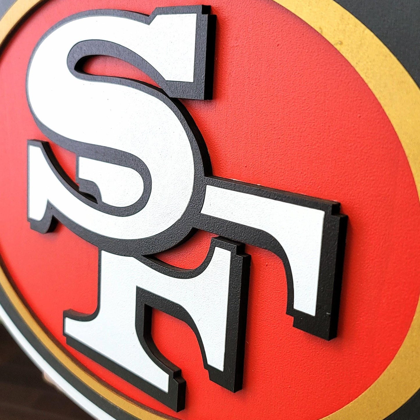 San Francisco 49ers 3D Wooden Sign | Football Man Cave & Game Room Wall Decor