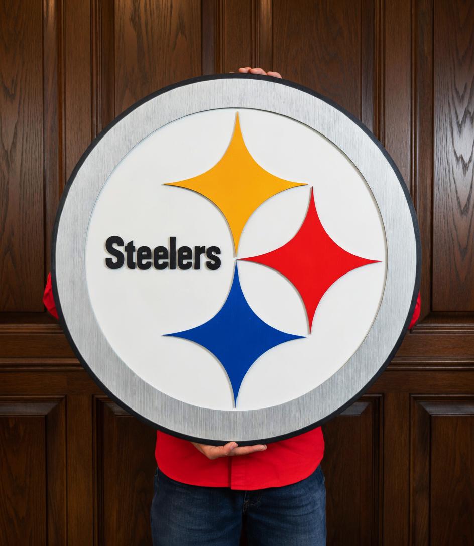 Pittsburgh Steelers 3D Wood Sign | Football Man Cave Decor, Wall Art & Fan Gift