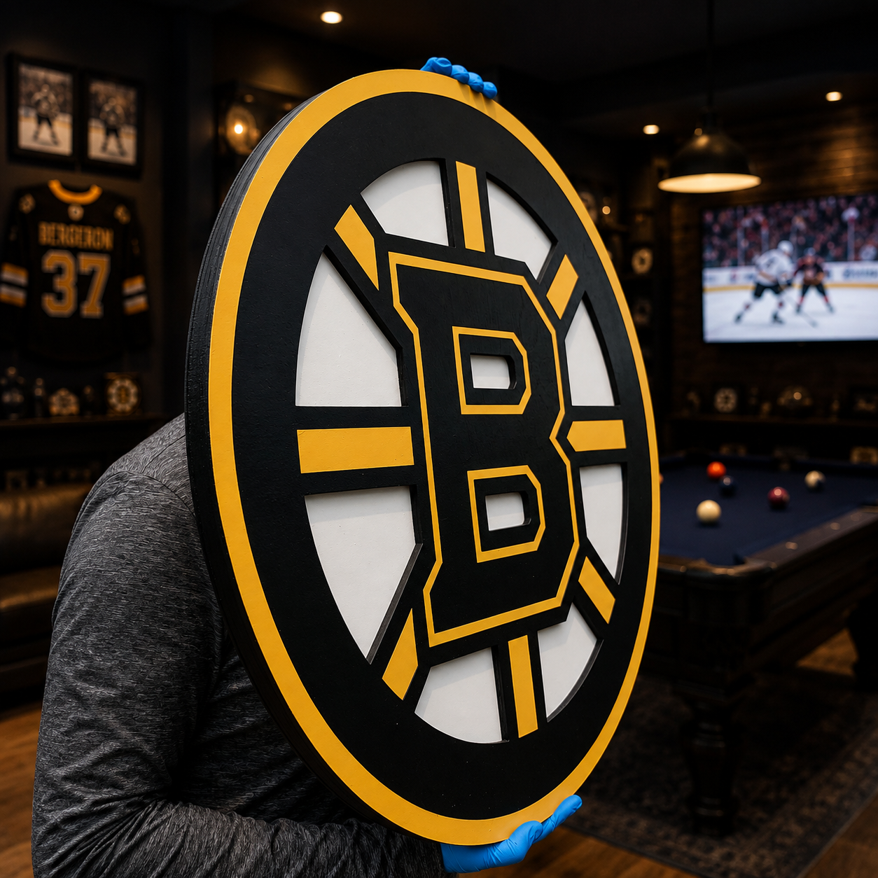 Boston Bruins 3D Wood Sign | Hockey Wall Decor, Man Cave & Fan Gift